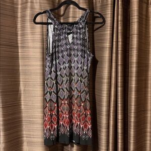 White House Black Market Multicolor Sleeveless Mini Dress